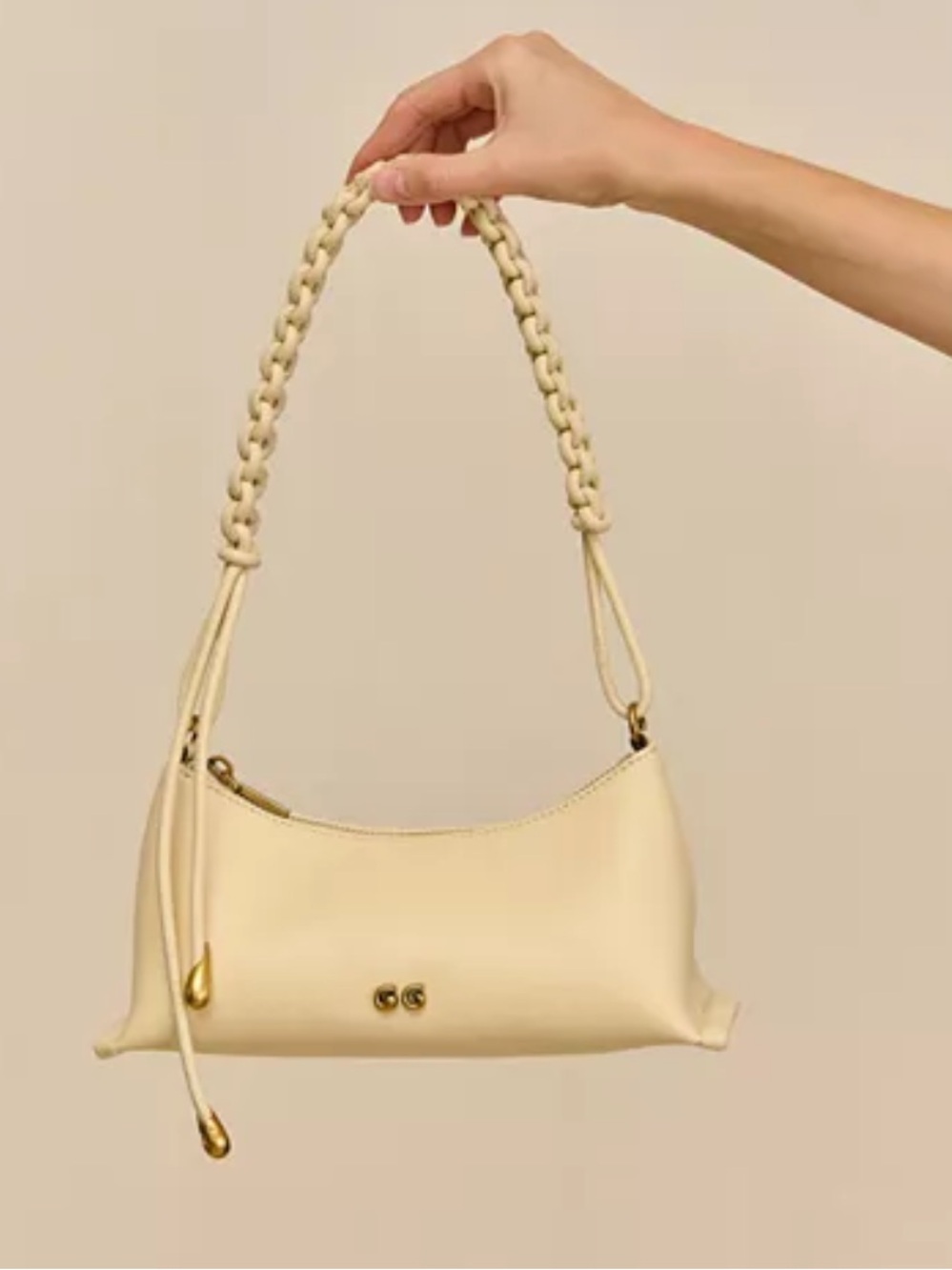 CULT GAIA Yellow Shoulder Bag with Braided Strap - Picture 11 of 12